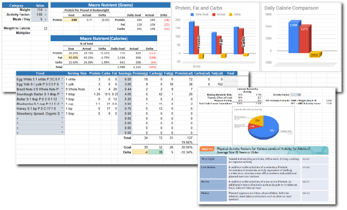 Engineered Fitness nutrition and progress dashboard